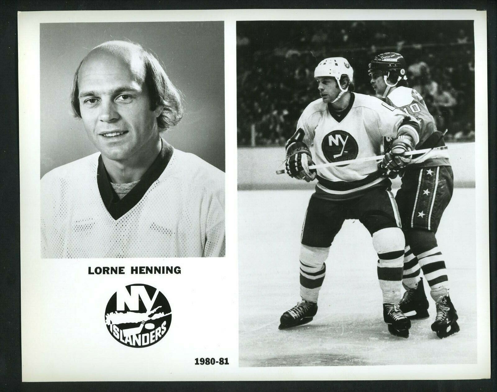 Lorne Henning New York Islanders team issued 1980 Press Photo Poster painting