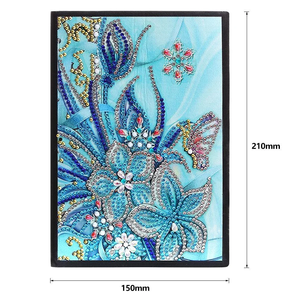 DIY Notebook - Diamond Painting - 50 Pages A5 Flower Notebook Sketchbook【No Strip】