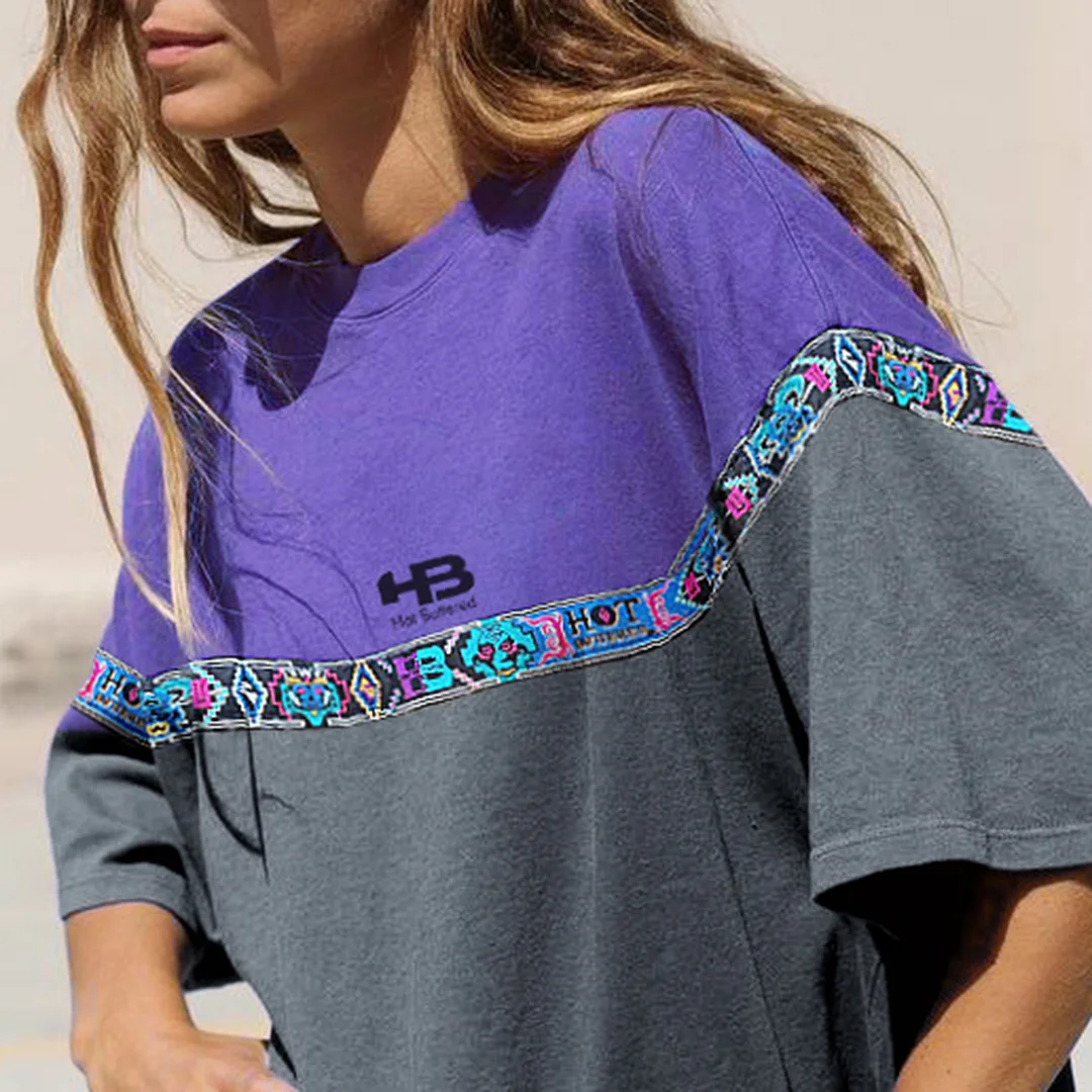 Casual Vintage Print Surf T-Shirt