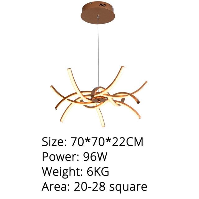 Simple LED Pendant Lights Gold Lamp For Living Room  Lustre Pendant Lights