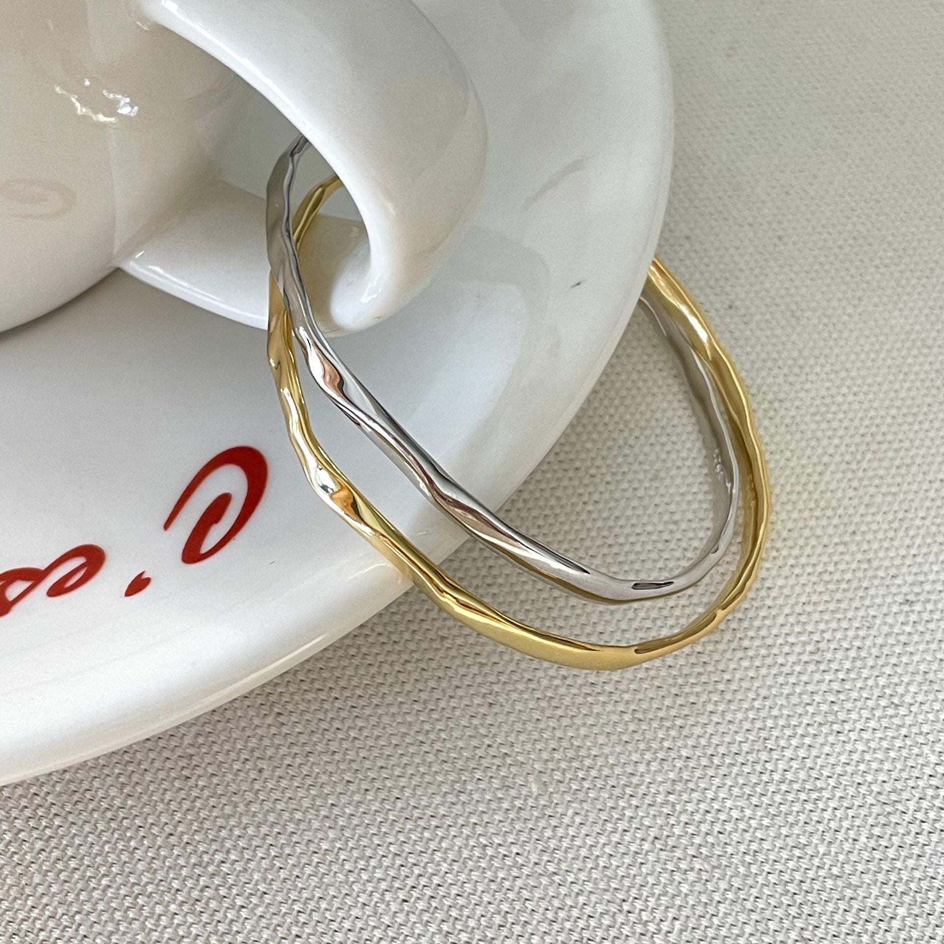 925 Sterling Silver Japanese / Korean Knot Silver Polishing Bangles