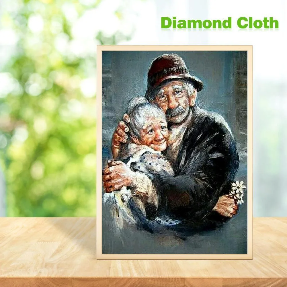 Diamond Painting - Full Round Drill - Sweet Old Couple(30*40cm)