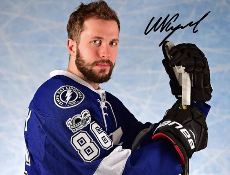 Nikita Kucherov Signed Photo Poster painting 8X10 rp Autographed Tampa Bay Lightning MVP