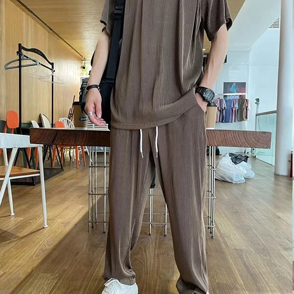 🔥Sunmer Hot Sale $20🔥Ice Silk Male Casual Suit