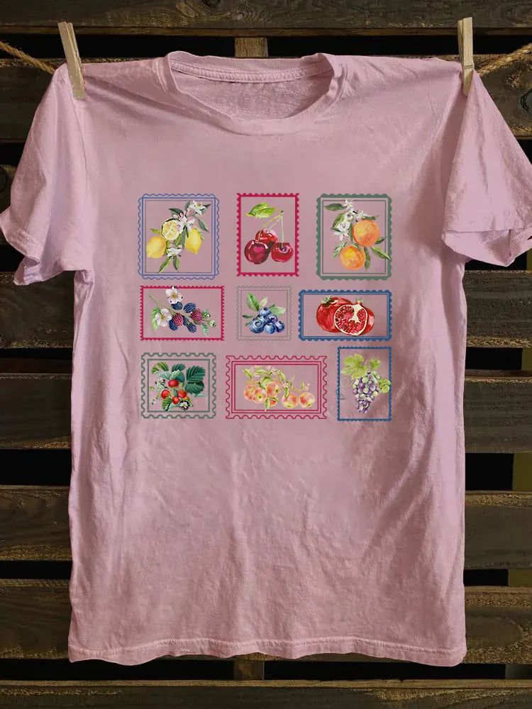 Summer Fruit Stamp T-shirt