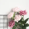 Luxe Real Touch Moisture Large Single Stem 12cm Rose Artificial Flower