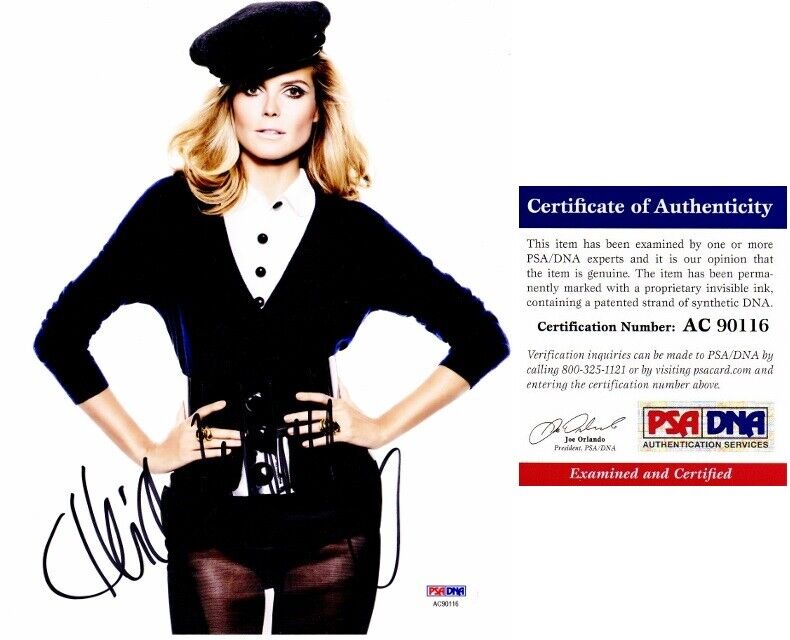 Heidi Klum Signed Model 8x10 inch Photo Poster painting - America's Got Talent Judge - PSA/DNA