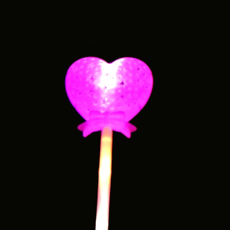Led Luminous Hollow Heart Shape Magic Wand Glow Stick Holiday Toy