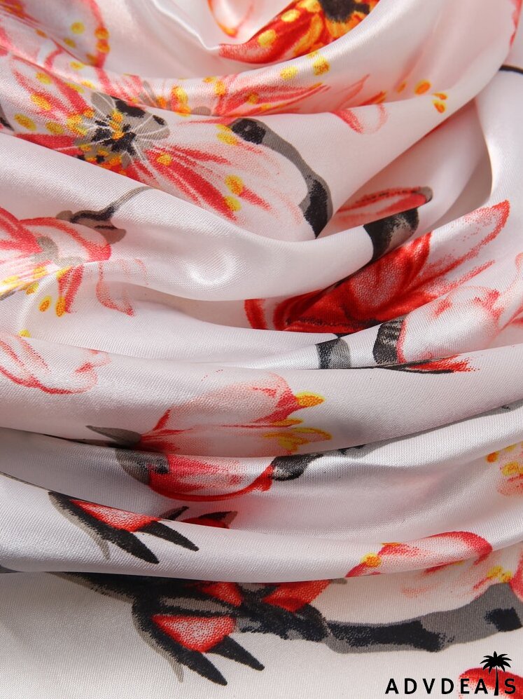 Flower Print Scarf