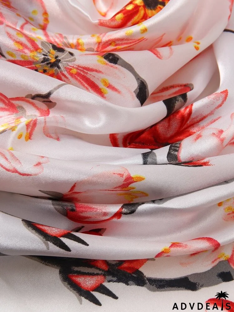 Flower Print Scarf
