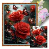 Butterfly Rose - 11CT Stamped Cross Stitch - 40*50cm - Flower