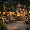 Colorful Sunflower Glow Solar Light LED Outdoor Solar Powered Hanging Garden Lantern IP65 Waterproof Sunflowers Projection Decor Lamp for Terrace/Porch/Lawn/Path
