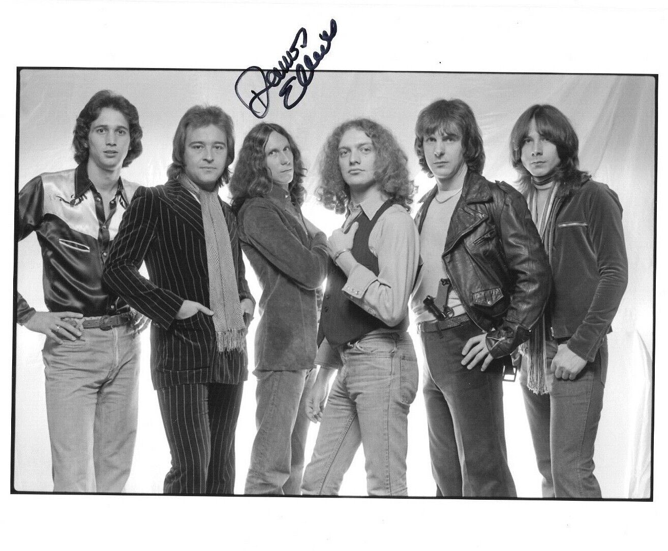 * DENNIS ELLIOTT * signed 8x10 Photo Poster painting * FOREIGNER BAND DRUMMER * COA * 1