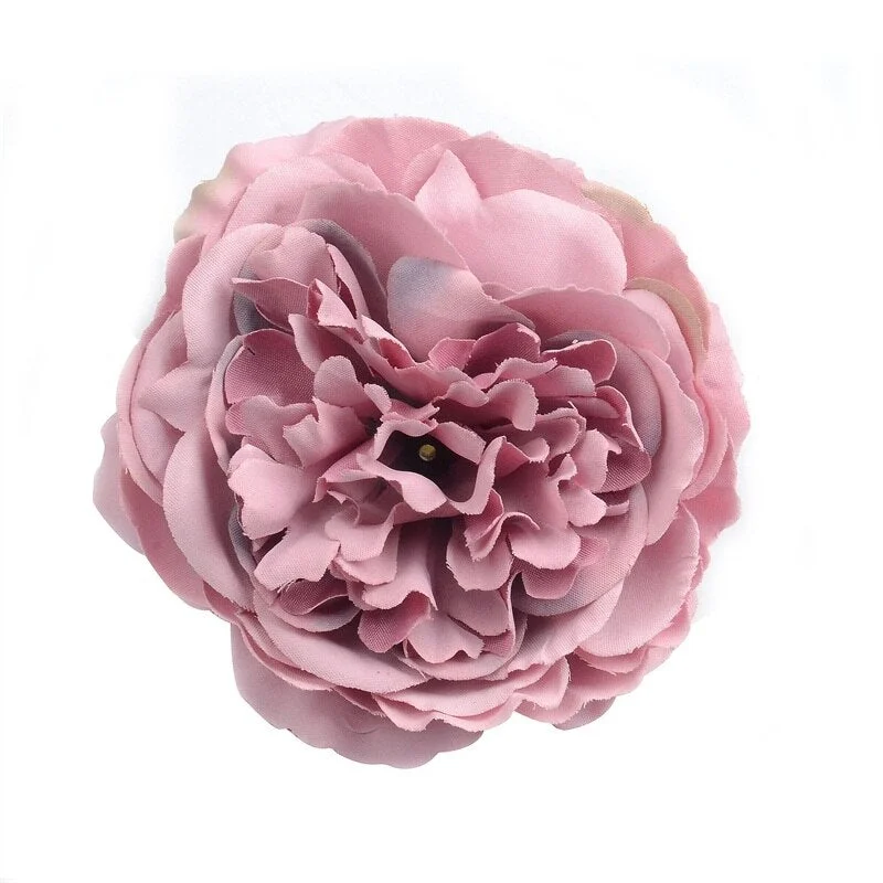50/100pcs 8cm Large Peony Artificial Silk Flower Head For Wedding Party Decoration Diy Scrapbooking Christmas Items Fake Flowers