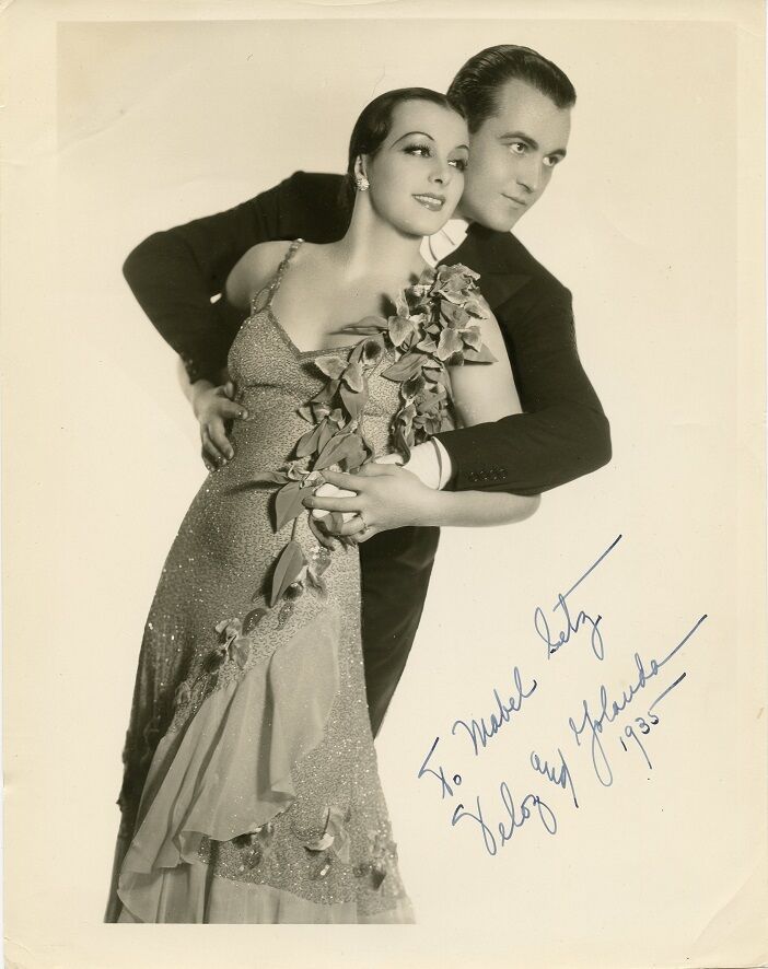 Gorgeous Vintage VELOZ and YOLANDA Signed Photo Poster painting - 1935