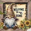 Sunflower Gnome - Partial Special Shaped Diamond Painting 30*30cm