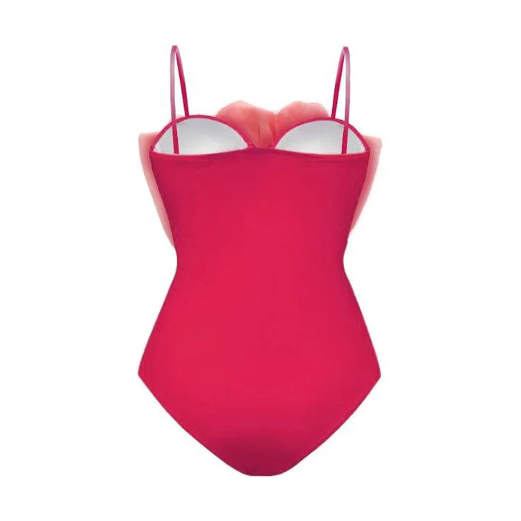 Flaxmaker Plus Size Rosa Muscosa Gradient One Piece Swimsuit