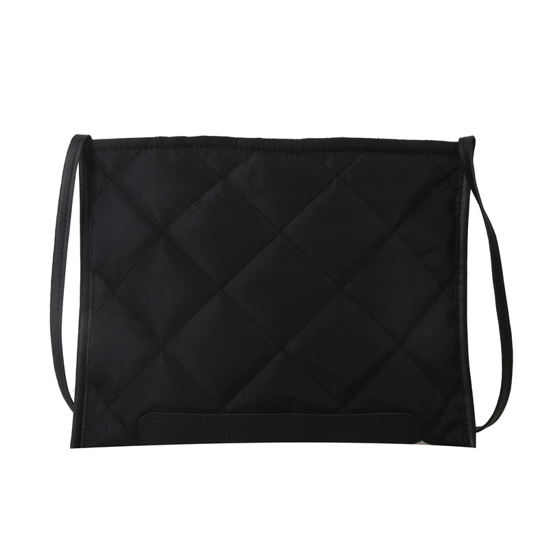 Women’s Oxford Cloth Solid Color Basic Square Zipper Shoulder Bag Crossbody Bag