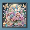 Flowers Butterfly - Crystal Rhinestone Diamond Painting