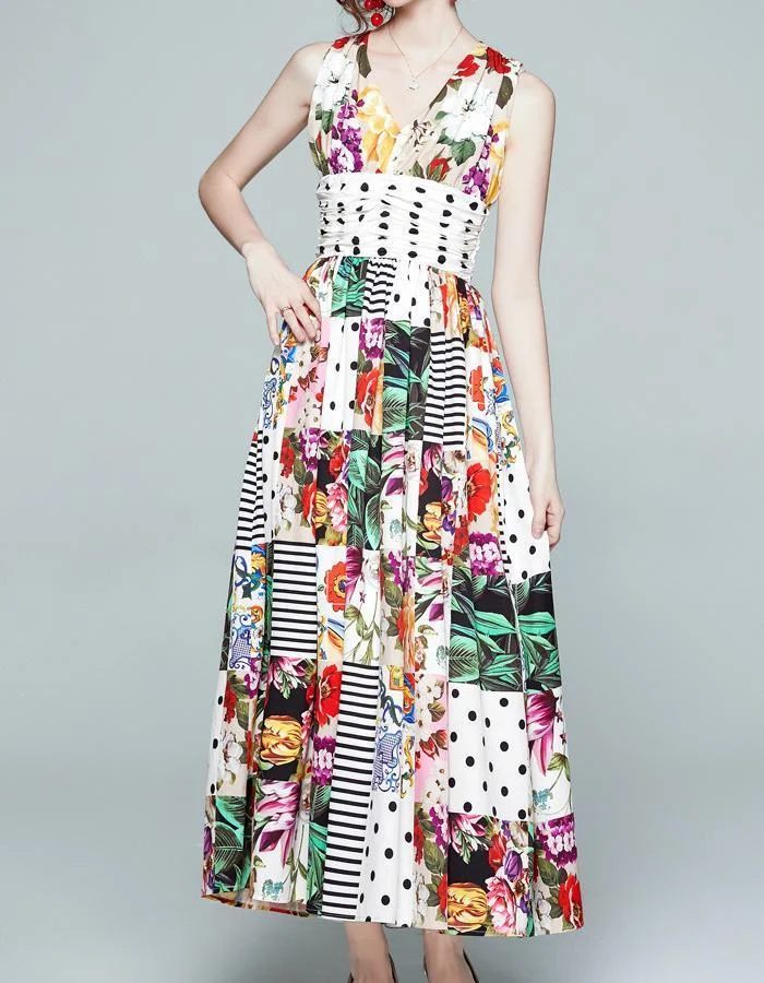 Elegant Printed Oversized Dress