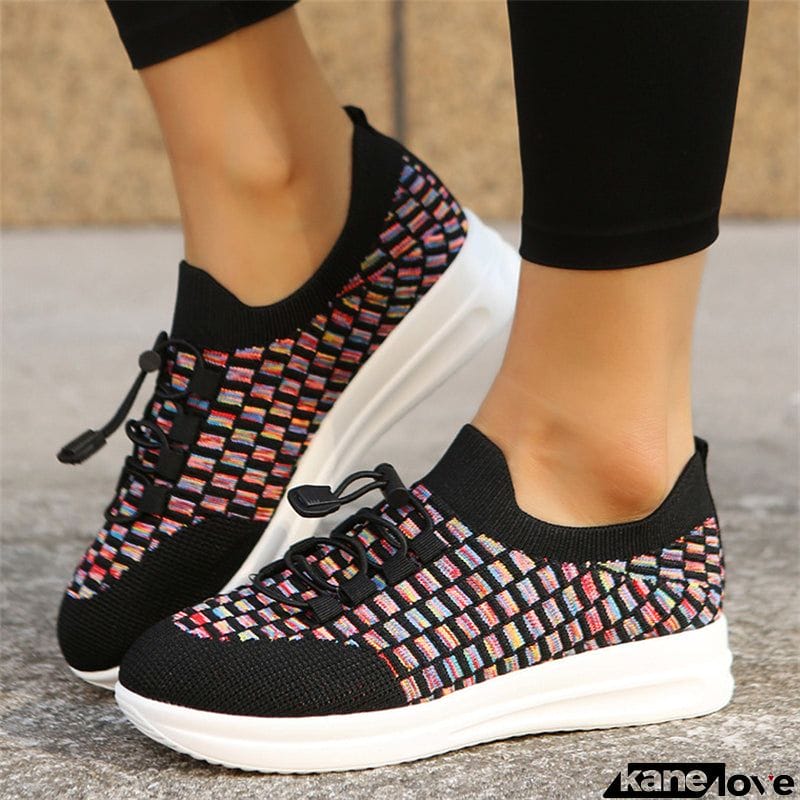 Women's Sports Breathable High Elasticity Mesh Slip-on Running Shoes