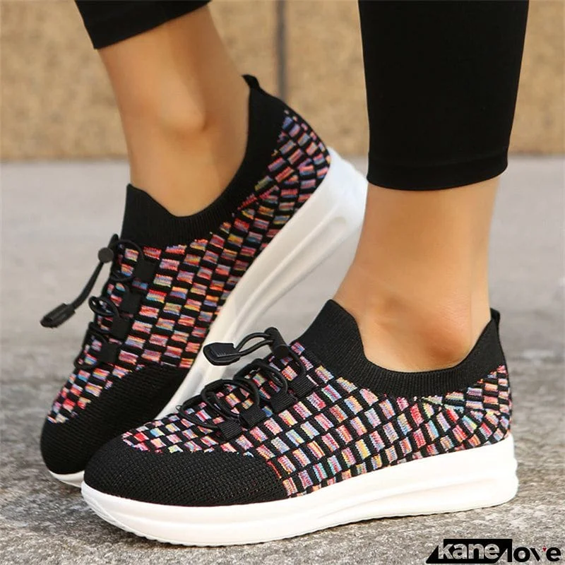 Women's Sports Breathable High Elasticity Mesh Slip-on Running Shoes