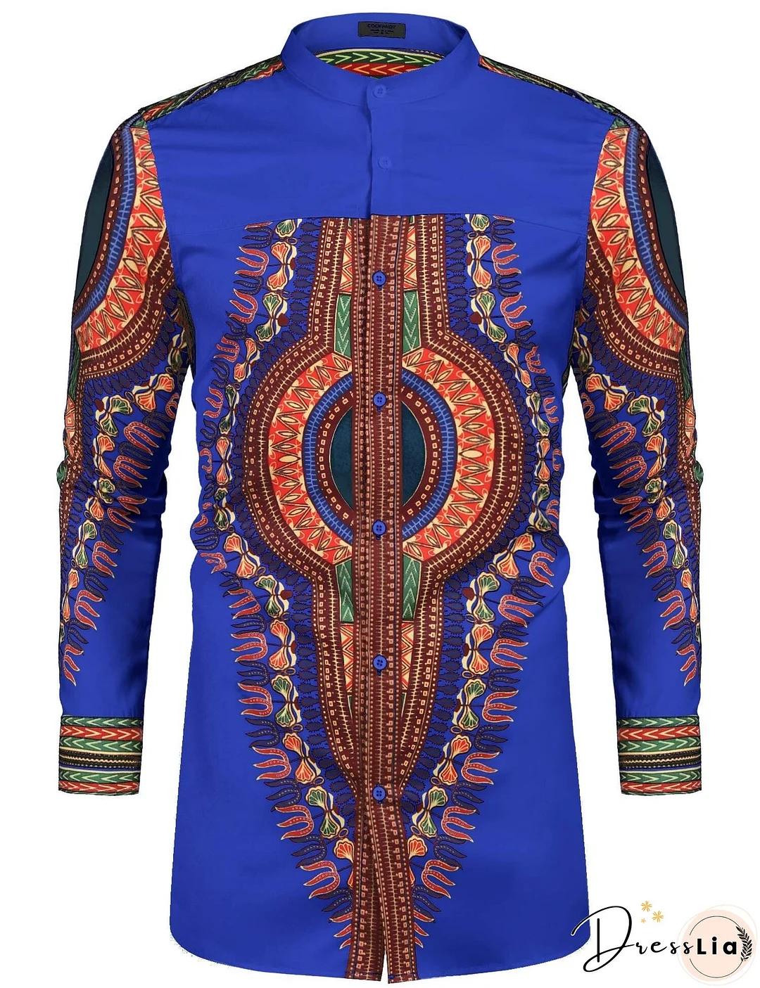 Casual Ethnic Graphic Long Shirt (US Only)