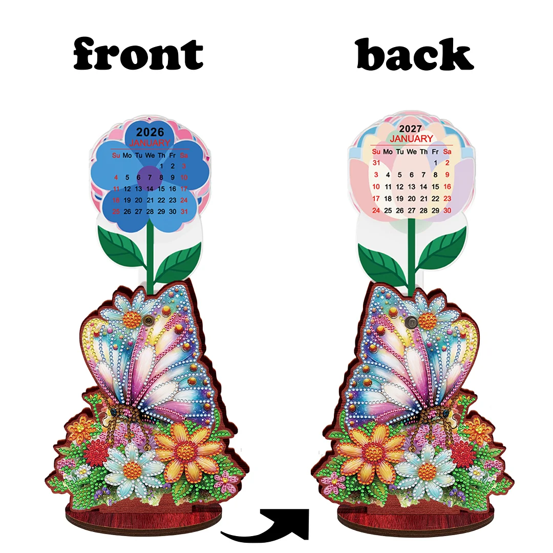 2026 Calendar DIY Diamond Painting Kit Wooden Diamond Painting Calendar