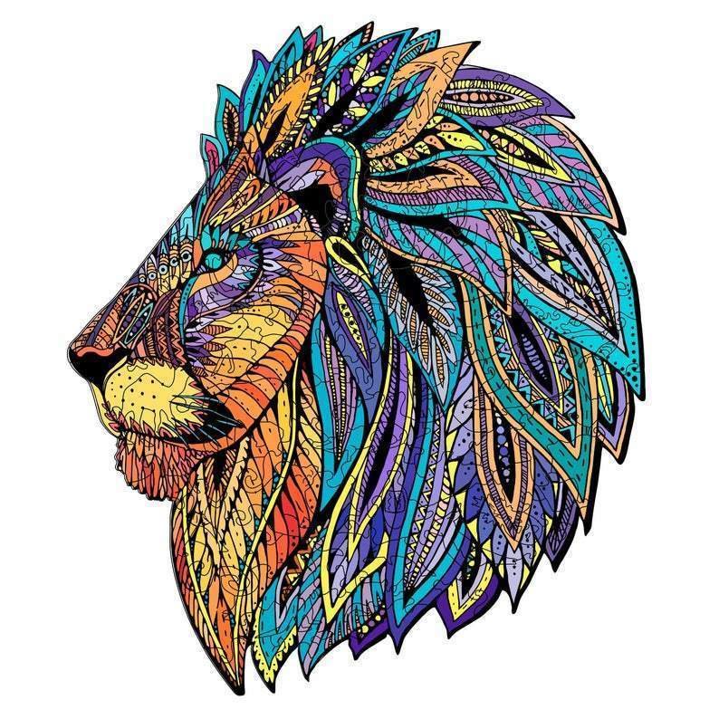 Jeffpuzzle™-JEFFPUZZLE™ Color lion puzzle