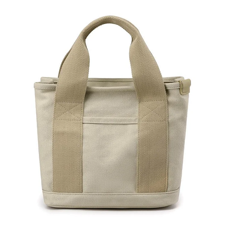 Zipper Multilayer Canvas Handbag