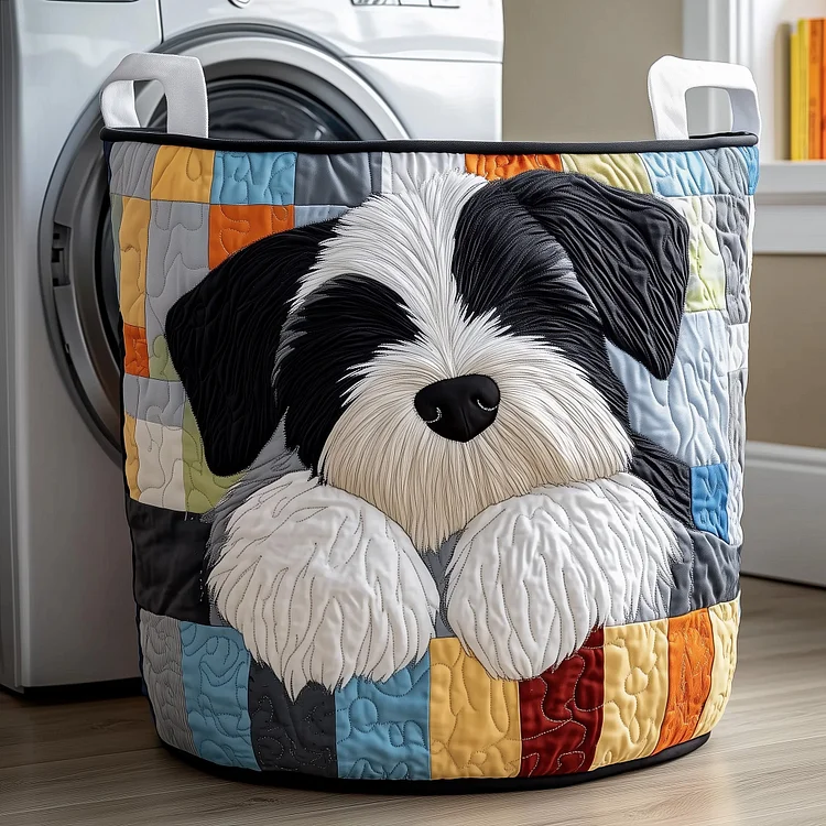 Schnauzer Quilted Laundry Basket GFTOMA5114