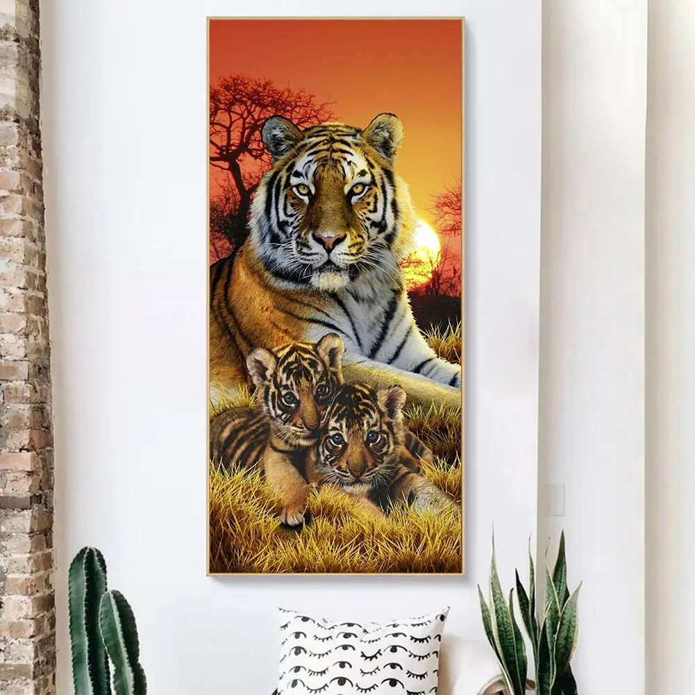 Diamond Painting - Full Round Drill - Tiger(50*110cm)