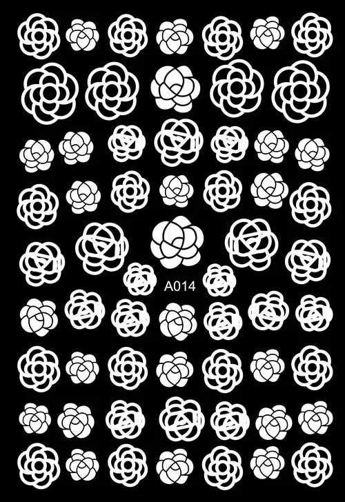 Luxury Nail Art Sticker Lace Flower White Design Manicure Tape Self-Adhesive Nail Foils Decals 3D DIY Tips Decoration Back Glue