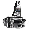 Men Fishing Tackle Backpack with Rod Holder Lure Box Gear Storage Bag Fanny Pack