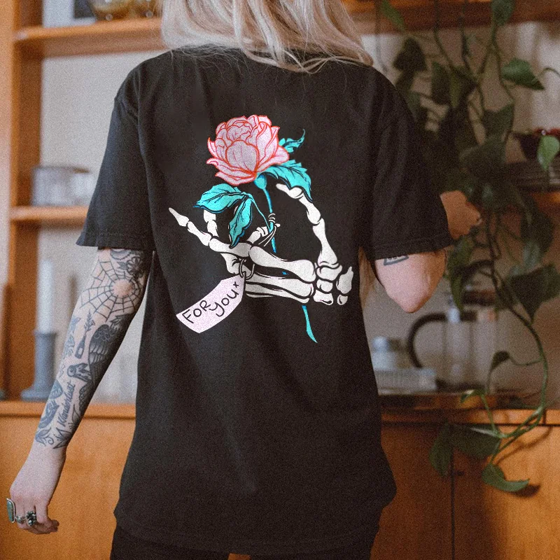 JUST FOR YOU printed designer T-shirt - Krazyskull