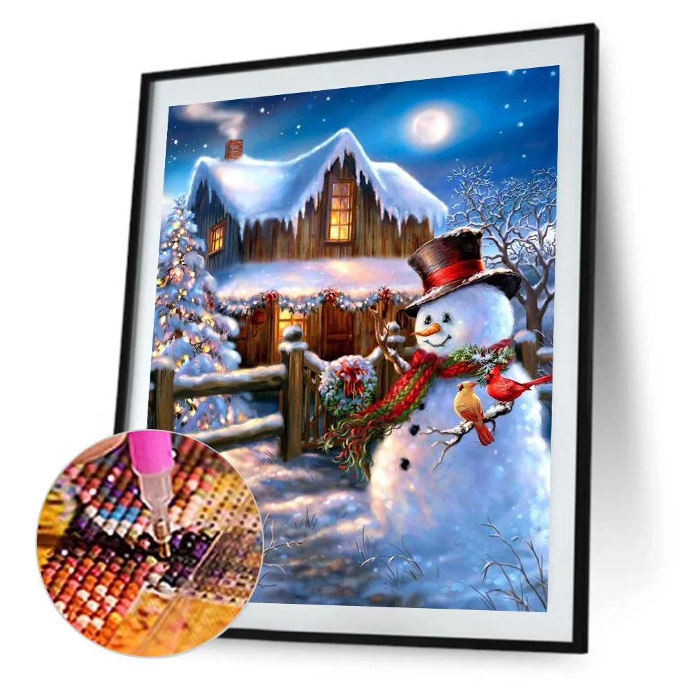 Diamond Painting - Full Round Drill - Snowman(30*40cm)