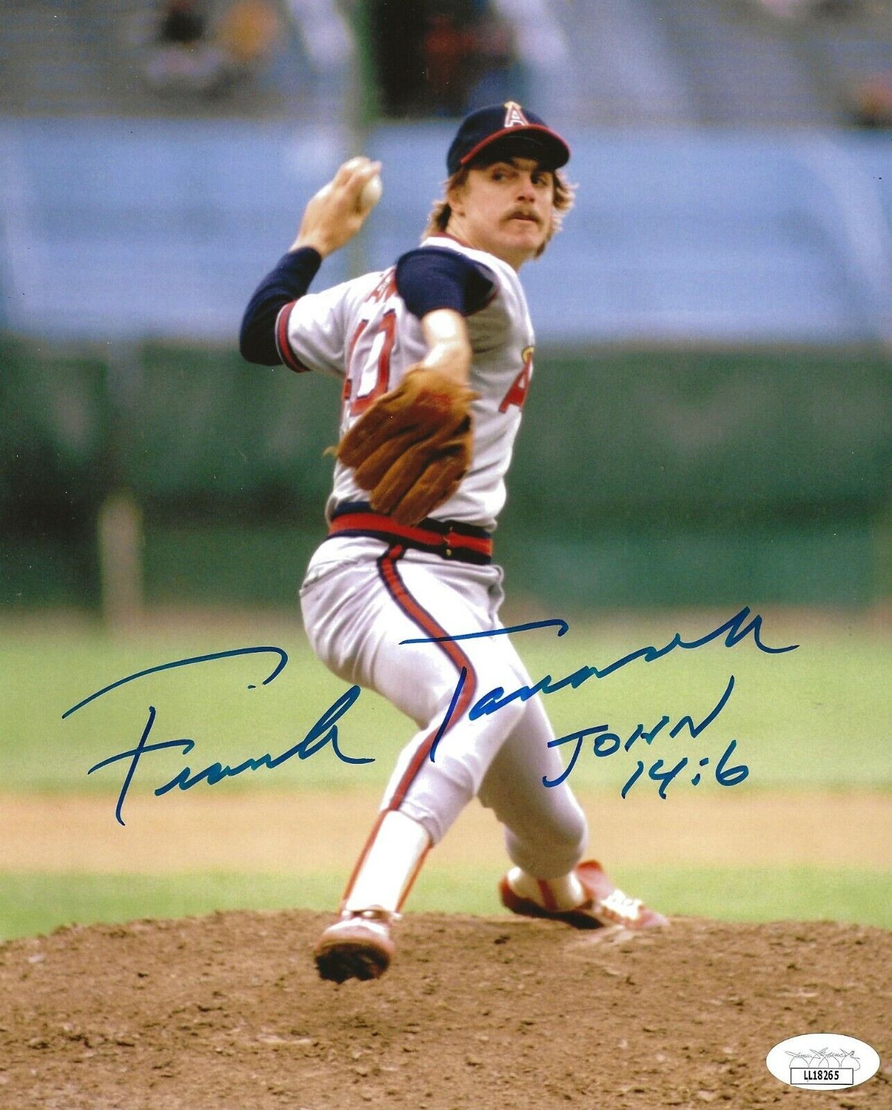 Frank Tanana signed California Angels 8x10 Photo Poster painting autographed JSA