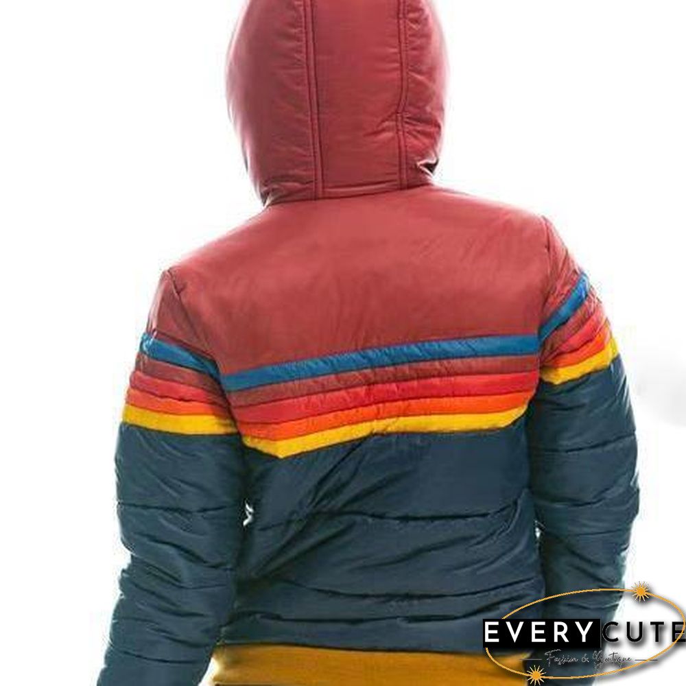 Women Multi-Color Block Coat