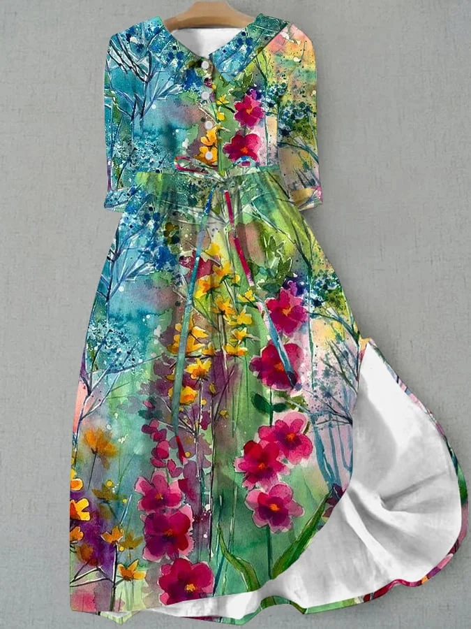 Women's  Flower Printed Dress