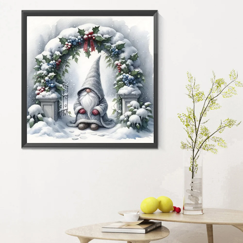 Diamond Painting - Full Round Drill - Christmas Gnome(Canvas|30*30cm)