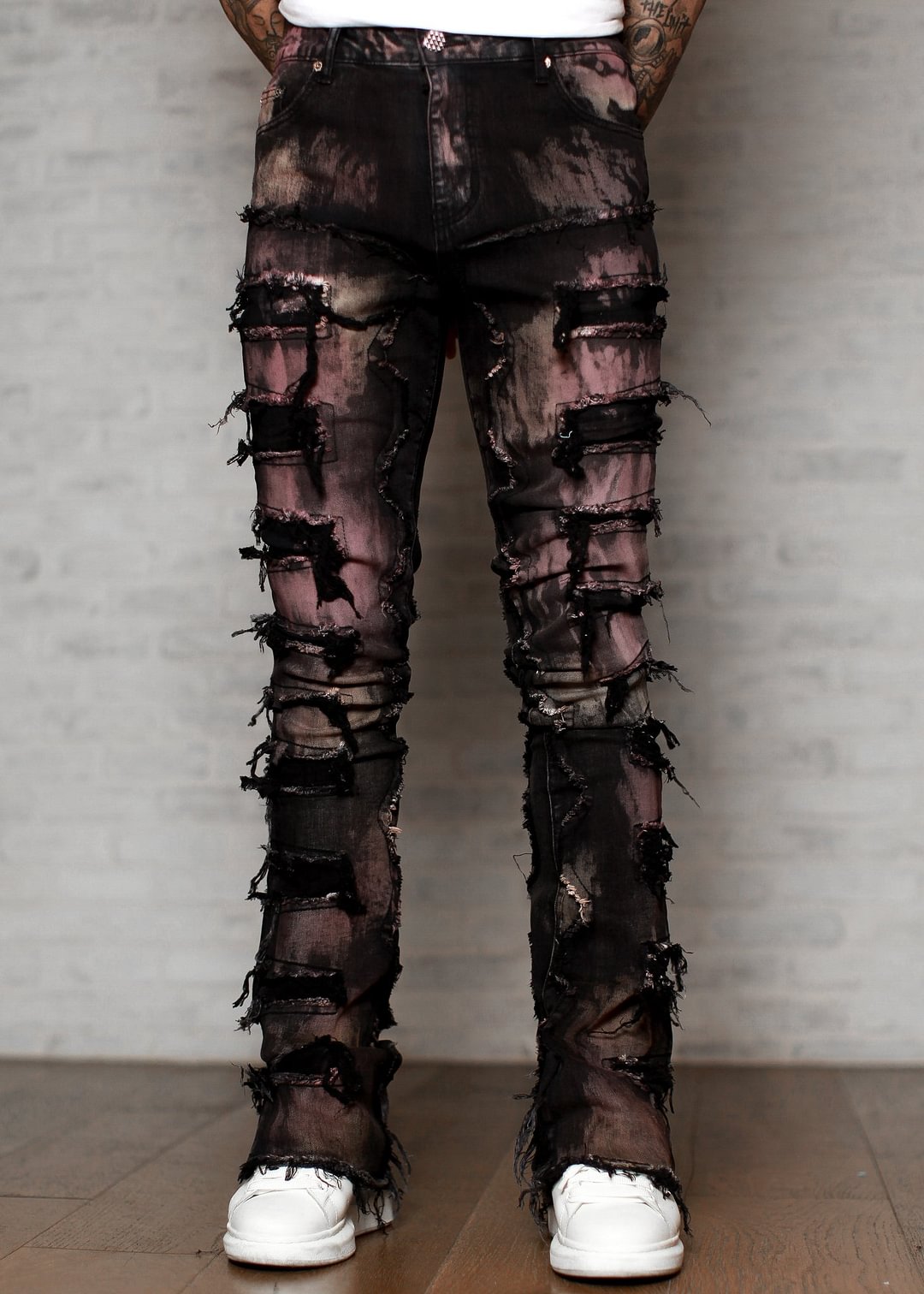 Obsidian Black Bleached Denim