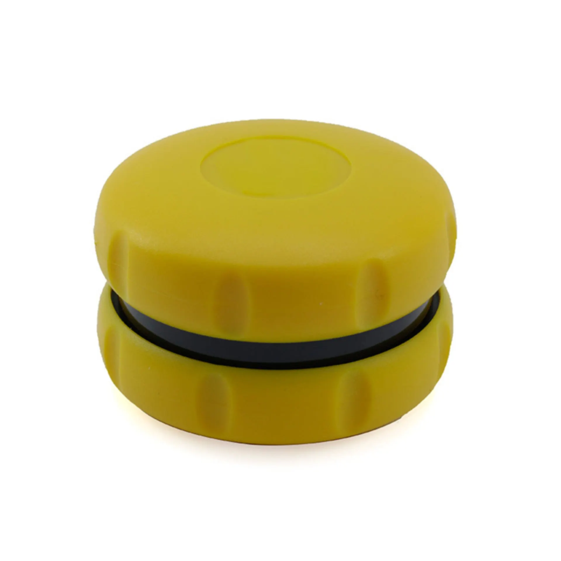 60MM Plastic 2-Layer Hamburger Chamfered Herb Grinder-Yellow