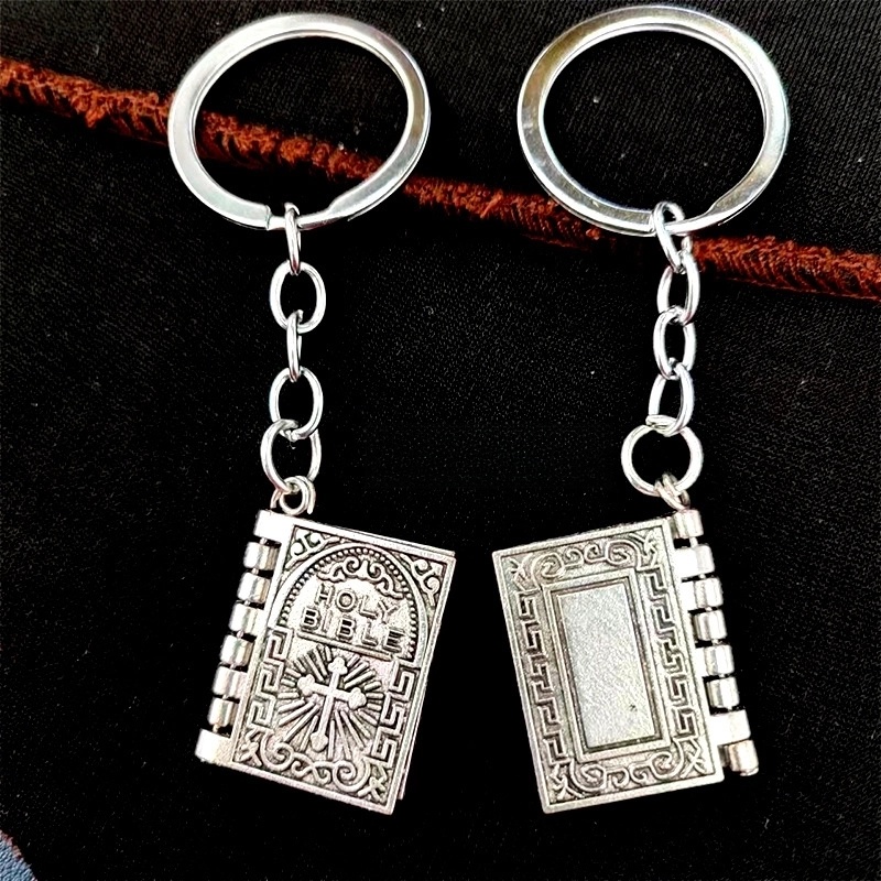 Minimalist Book Letter Alloy Plating Keychain