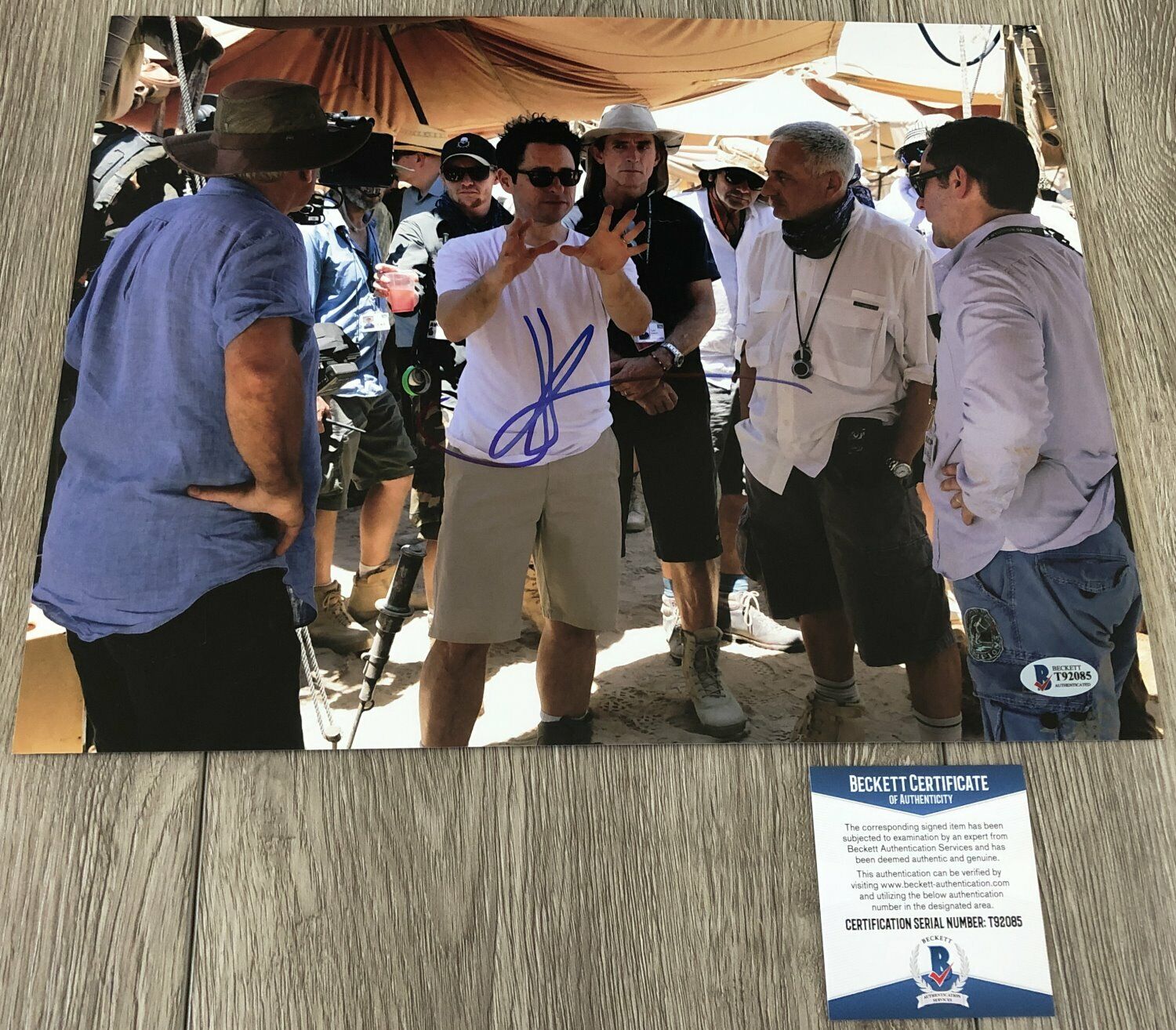 JJ ABRAMS SIGNED STAR WARS THE FORCE AWAKENS 11x14 Photo Poster painting I w/PROOF BECKETT BAS