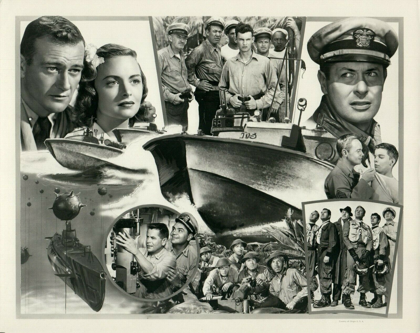 Military Movies 8x10 Collage Vintage Photo Poster painting with JOHN WAYNE