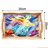DIY Diamond Painting Wooden Tray Food Tray with Handle Living Room Decoration Wooden Tray Kit