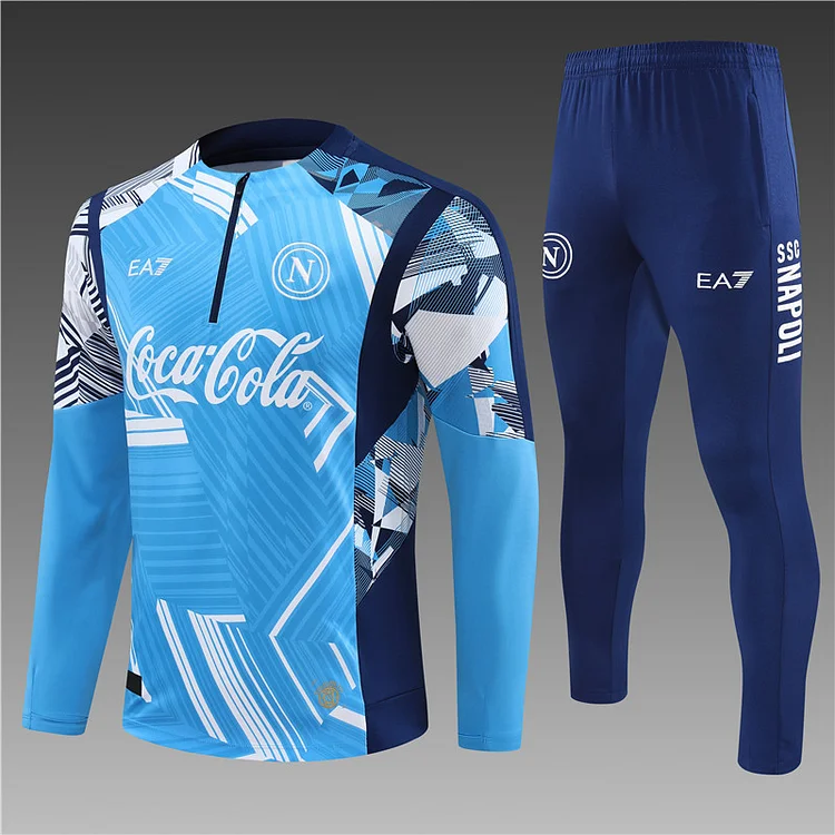 2024-25 Napoli Light Blue Half-zip Training Jersey