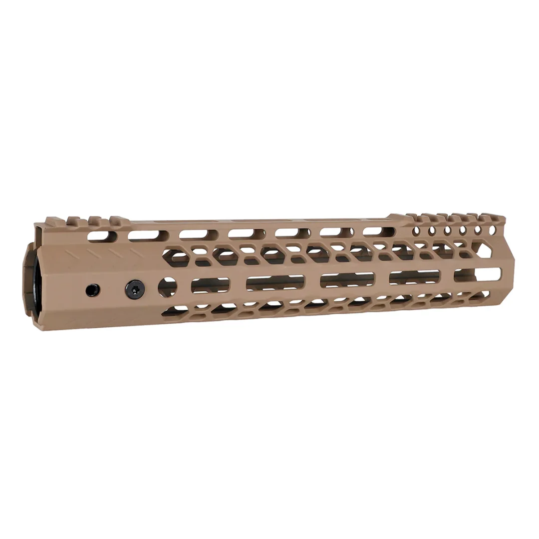 ohhunt® AR15 Lightweight Slim M-lok Handguard with Steel Barrel Nut - Desert Tan Color