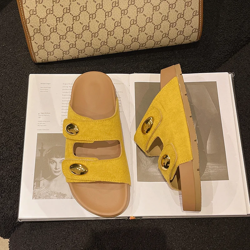 Nigikala Nigikala Boken Shoes Women Wear A Word Net Red Summer New With Skirt Beach Cool Drag Woman