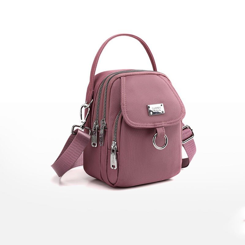 Fashion 3 Layers Women Mini Bag High Quality Durable Fabric Girls Small Shoulder Bag Prettry Style Female Mini Handbag Phone Bag US Mall Lifes